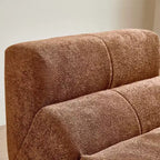 MAYEERTY Canapé sectionnel modulable personnalisable en velours, emballage compressé, canapé moderne bicolore