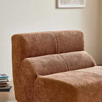 MAYEERTY Canapé sectionnel modulable personnalisable en velours, emballage compressé, canapé moderne bicolore