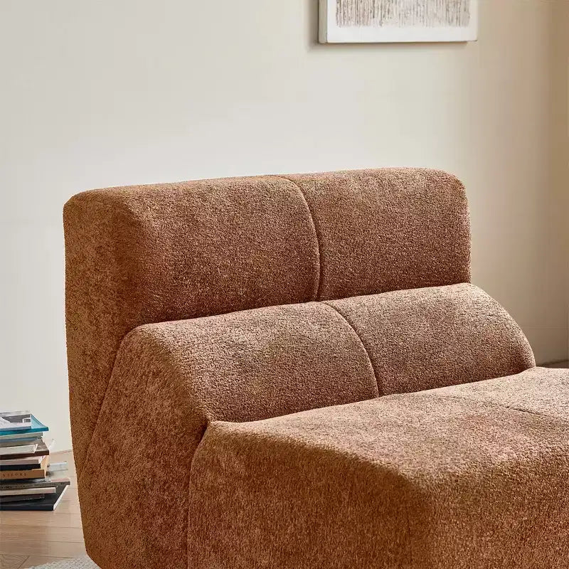 MAYEERTY Canapé sectionnel modulable personnalisable en velours, emballage compressé, canapé moderne bicolore