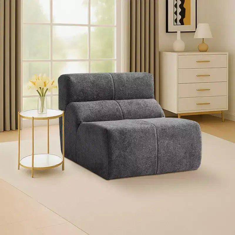 MAYEERTY Canapé sectionnel modulable personnalisable en velours, emballage compressé, canapé moderne bicolore