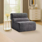 MAYEERTY Canapé sectionnel modulable personnalisable en velours, emballage compressé, canapé moderne bicolore