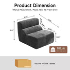 MAYEERTY Canapé sectionnel modulable personnalisable en velours, emballage compressé, canapé moderne bicolore