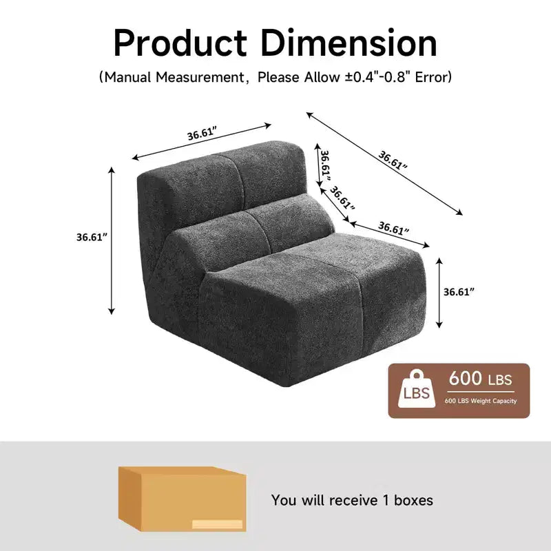 MAYEERTY Canapé sectionnel modulable personnalisable en velours, emballage compressé, canapé moderne bicolore