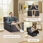 MAYEERTY Canapé sectionnel modulable personnalisable en velours, emballage compressé, canapé moderne bicolore