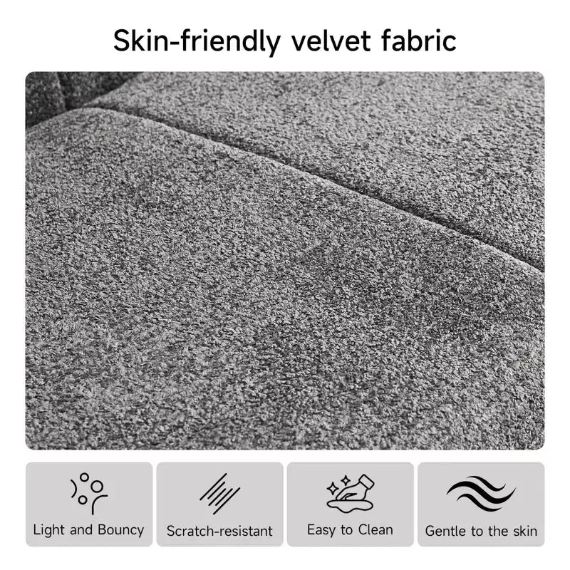 MAYEERTY Canapé sectionnel modulable personnalisable en velours, emballage compressé, canapé moderne bicolore