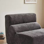MAYEERTY Canapé sectionnel modulable personnalisable en velours, emballage compressé, canapé moderne bicolore