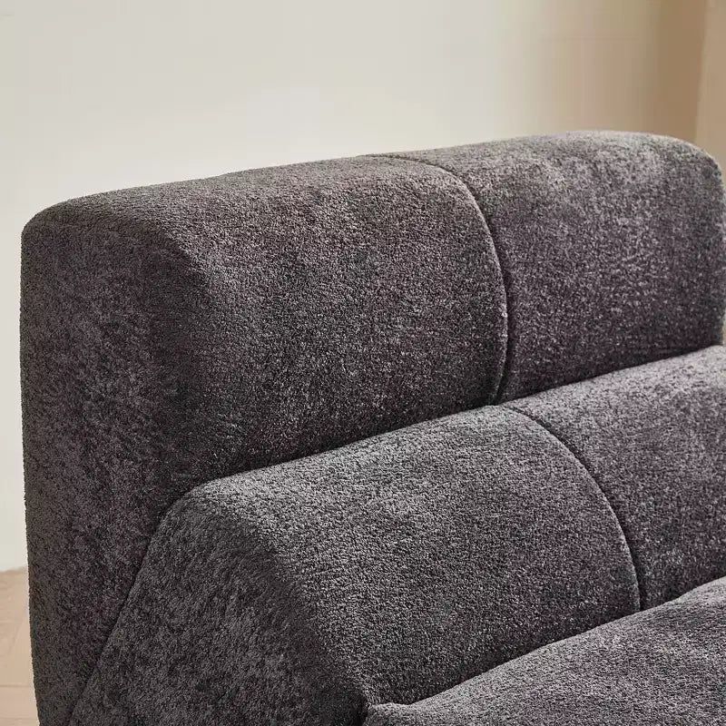 MAYEERTY Canapé sectionnel modulable personnalisable en velours, emballage compressé, canapé moderne bicolore