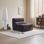 MAYEERTY Canapé sectionnel modulable personnalisable en velours, emballage compressé, canapé moderne bicolore