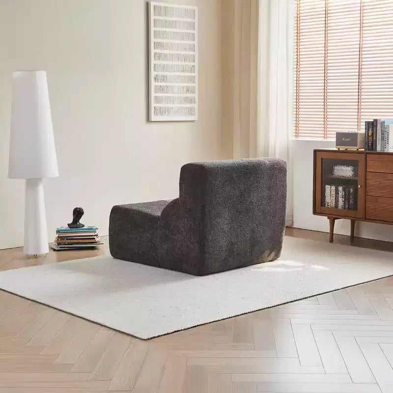 MAYEERTY Canapé sectionnel modulable personnalisable en velours, emballage compressé, canapé moderne bicolore