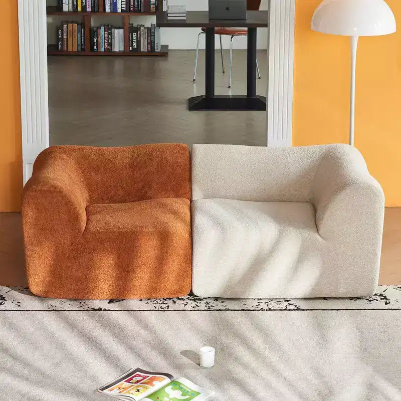 MAYEERTY Canapé sectionnel modulable personnalisable en velours, emballage compressé, canapé moderne bicolore