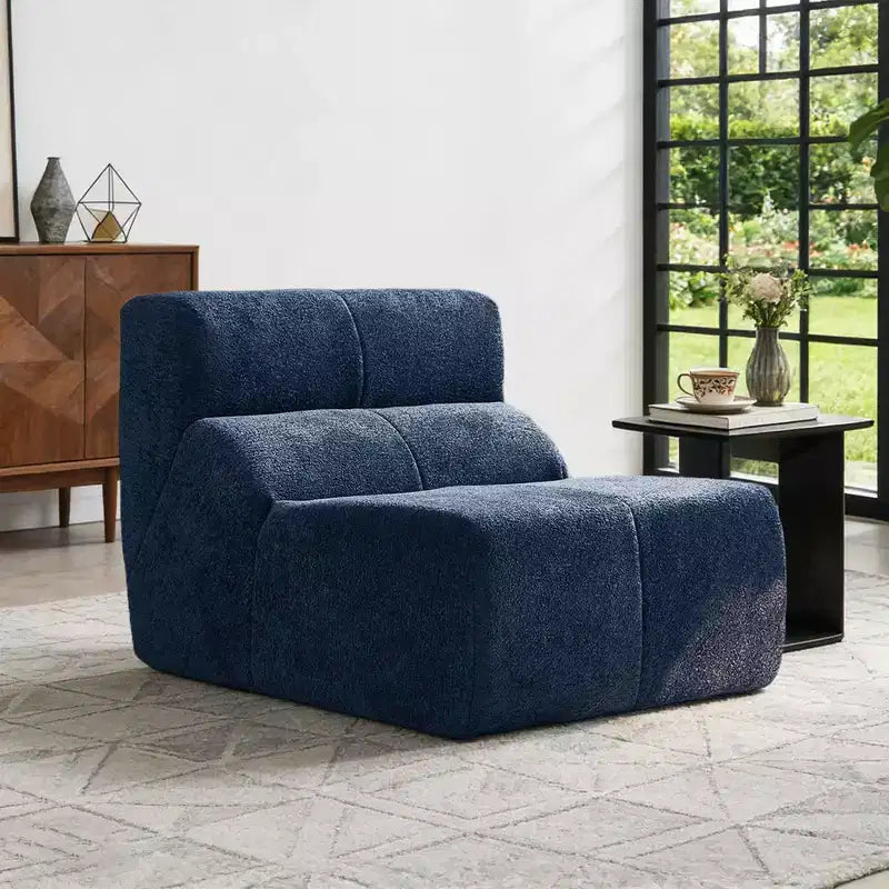 MAYEERTY Modular Customizable Velvet Sectional Sofa Compressed Packaging Color-Block Modern Couch