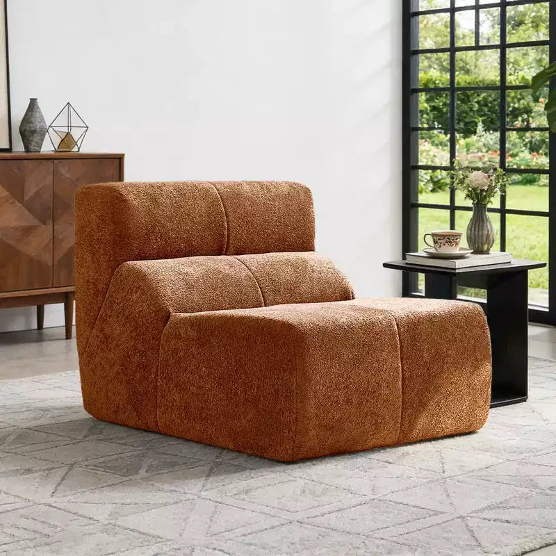 MAYEERTY Modular Customizable Velvet Sectional Sofa Compressed Packaging Color-Block Modern Couch