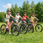 NAYSAYE 24 Inch Youth Mountain Bike with 7 Speeds Front Suspension Disc Brakes for Boys Girls Outdoor Cycling, White, 51.5*8*26.37