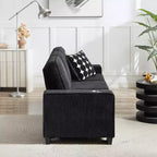 GDFStudio Everly 84 Corduroy Couch with Built-In Cup Holders
