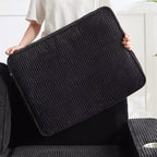 GDFStudio Everly 84 Corduroy Couch with Built-In Cup Holders