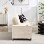 GDFStudio Everly 84 Corduroy Couch with Built-In Cup Holders