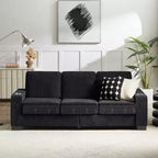 GDFStudio Everly 84 Corduroy Couch with Built-In Cup Holders