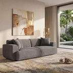 91 Modern Sofa Couch, Comfy Deep Seat Teddy Cloud Sofa, Upholstered 3-Seater Boucle Couch, Oversized Loveseat for Living Room, Bedroom