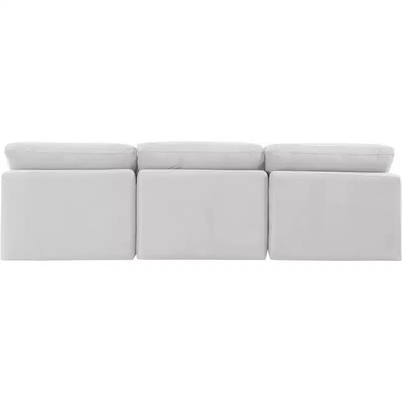 Canapé modulable en velours crème Indulge Meridian Furniture