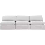 Canapé modulable en velours crème Indulge Meridian Furniture