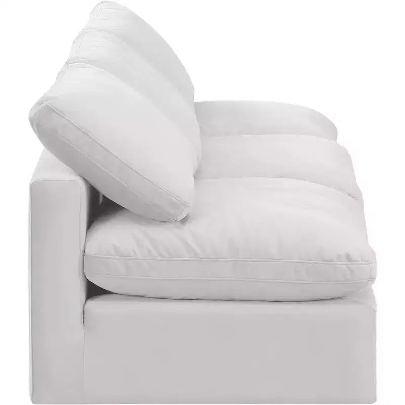 Canapé modulable en velours crème Indulge Meridian Furniture