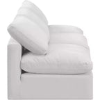 Canapé modulable en velours crème Indulge Meridian Furniture