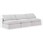 Canapé modulable en velours crème Indulge Meridian Furniture