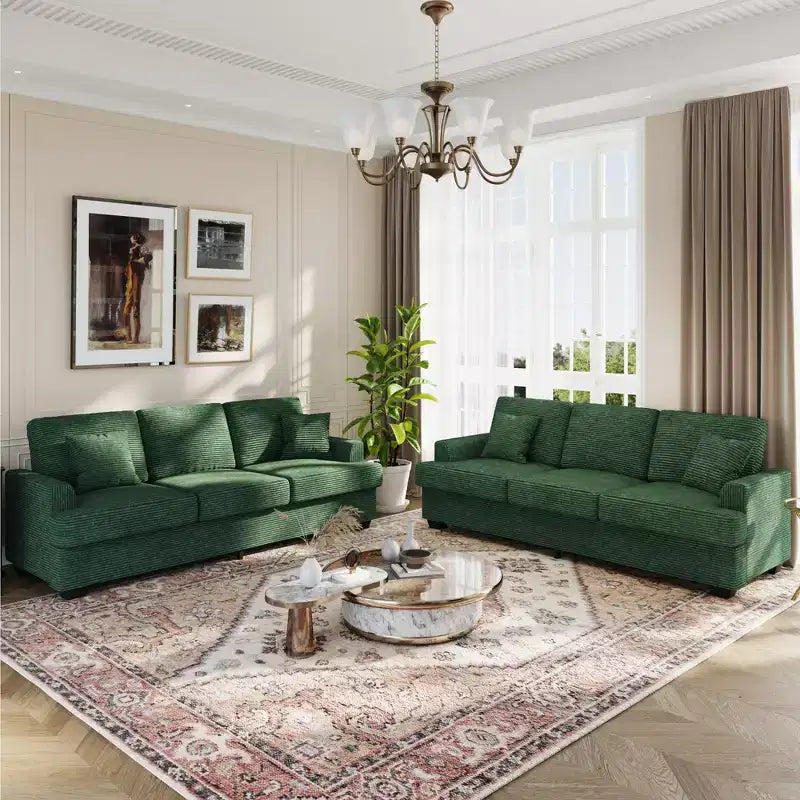 86 Faux Leather Sofa, 3-Seater Couch with Deep Seats, 2 Removable Back Cushions & 2 Throw Pillows, Waterproof, for Living Room or Office, Black