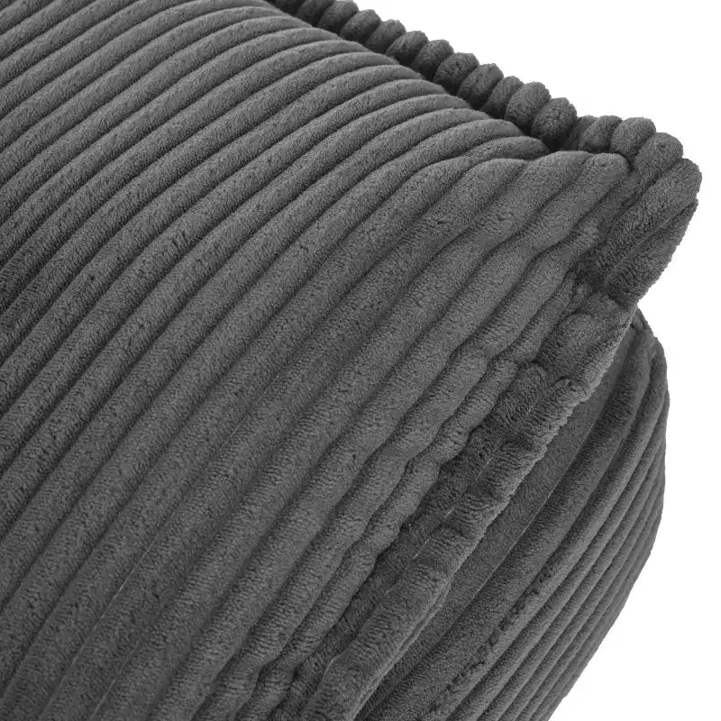 Canapé incurvé GDFStudio Torres U-Style 85.4 moderne en tissu velours côtelé avec 2 coussins décoratifs