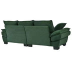 Canapé incurvé GDFStudio Torres U-Style 85.4 moderne en tissu velours côtelé avec 2 coussins décoratifs