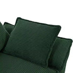 Canapé incurvé GDFStudio Torres U-Style 85.4 moderne en tissu velours côtelé avec 2 coussins décoratifs