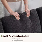 AMERLIFE Canapé 3 places 190 cm avec assise profonde et structure en métal