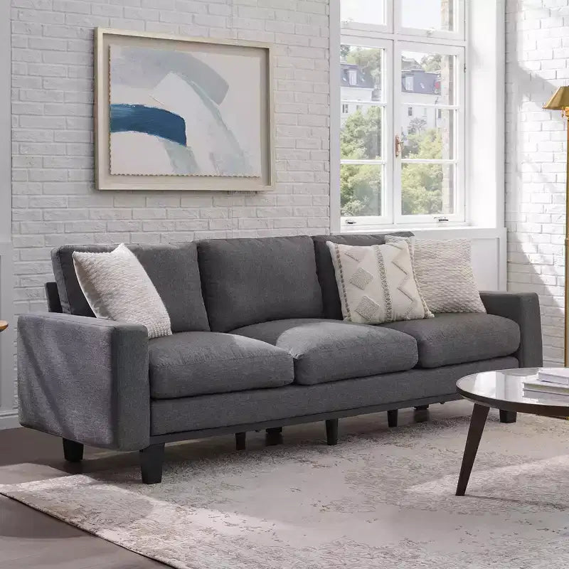 AMERLIFE 3 Seater Sofa 74.8in Deep Seat Couch with Metal Frame Support