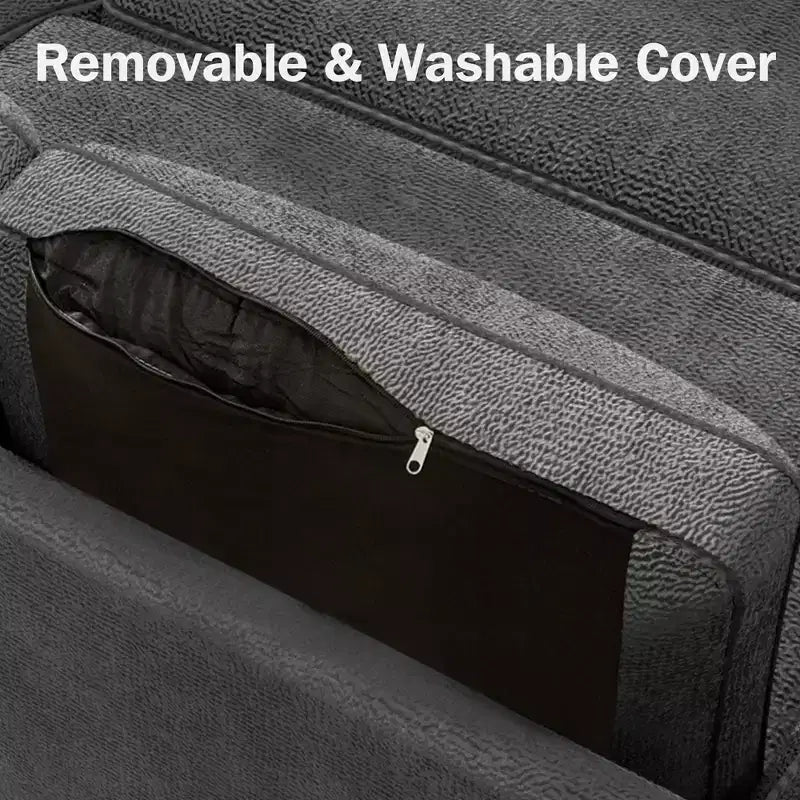 Dyonery 2 in 1 Pull Out Couch with Reversible Storage Chaise 81 Sectional Sleeper Sofa Bed L-Shaped Couch with Side Pockets,Tool-Free Assembly