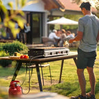 Karl Home 4-Burner 40000 BTU Propane Flat Top Tabletop Outdoor Griddle