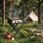 Karl Home 2-Burner 20000 BTU Foldable Propane Griddle with Wheels