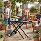 Karl Home 2-Burner 20000 BTU Foldable Propane Griddle with Wheels