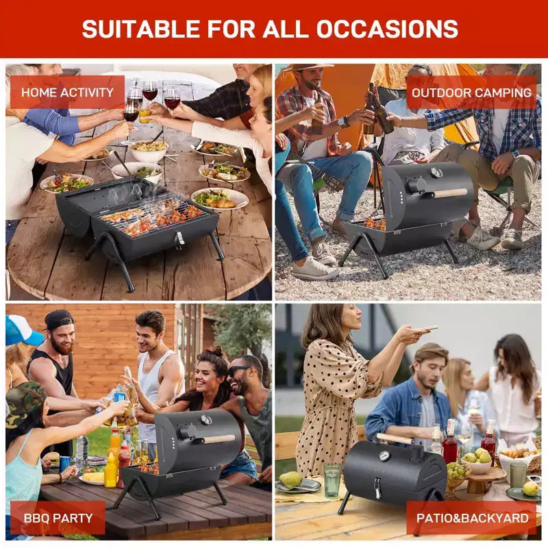 Barbecue portable au charbon de bois Karl Home 15 po