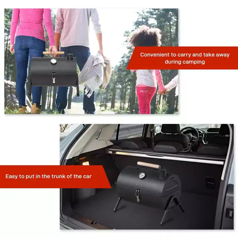 Barbecue portable au charbon de bois Karl Home 15 po