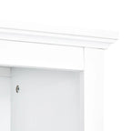 Entertainment Wall Unit with Bridge, Tempered Glass Doors for TVs Up to 70