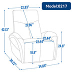 Leatheraire Swivel and Rocker Power Recliner Chair with Lumbar Support, Max Swivel Degree 270, USB and Type-C Ports
