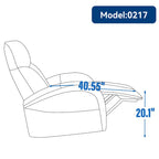Leatheraire Swivel and Rocker Power Recliner Chair with Lumbar Support, Max Swivel Degree 270, USB and Type-C Ports