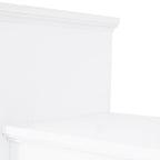 White Entertainment Wall Unit with Bridge & Tempered Glass Door for 70 TVs