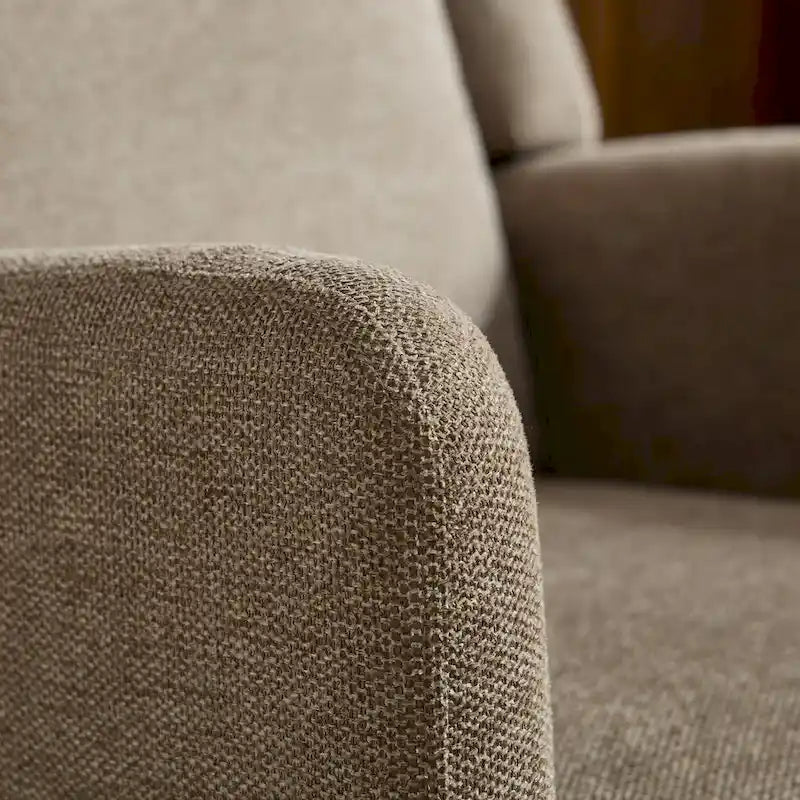 Modern Accent Wingback Chair,Polyester Blend High Back Reading Chair ,Upholstered Armchair Club Chair