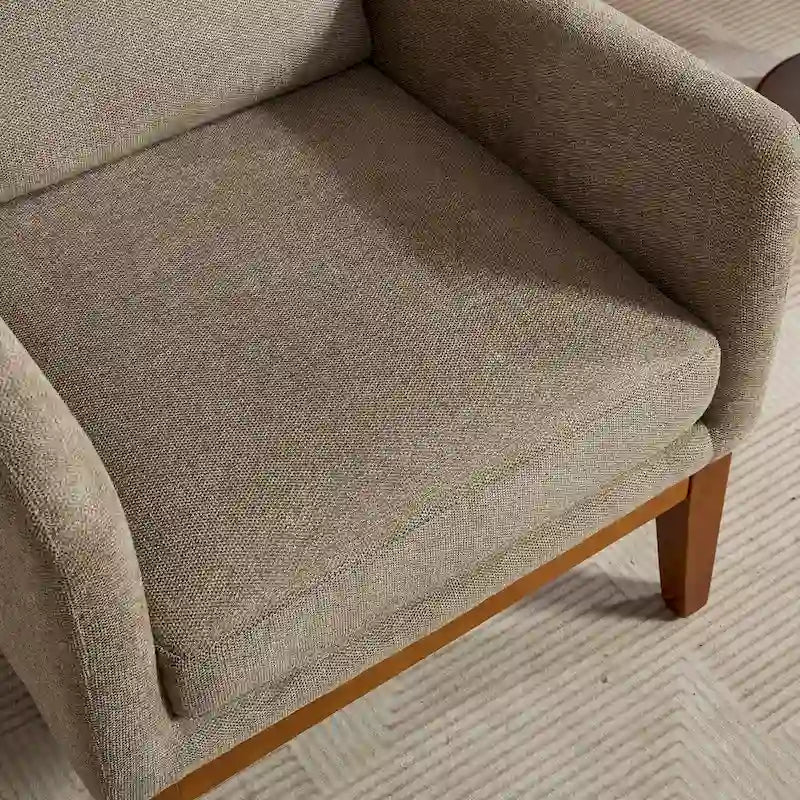 Modern Accent Wingback Chair,Polyester Blend High Back Reading Chair ,Upholstered Armchair Club Chair