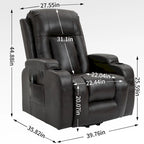 Infinite Position Power Lift Recliner Chair for Elderly, with 8-Point Vibration Massage and Lumbar Heating, USB Charging Port