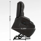 Infinite Position Power Lift Recliner Chair for Elderly, with 8-Point Vibration Massage and Lumbar Heating, USB Charging Port