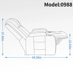 Infinite Position Power Lift Recliner Chair for Elderly, with 8-Point Vibration Massage and Lumbar Heating, USB Charging Port