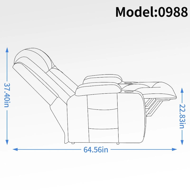 Infinite Position Power Lift Recliner Chair for Elderly, with 8-Point Vibration Massage and Lumbar Heating, USB Charging Port