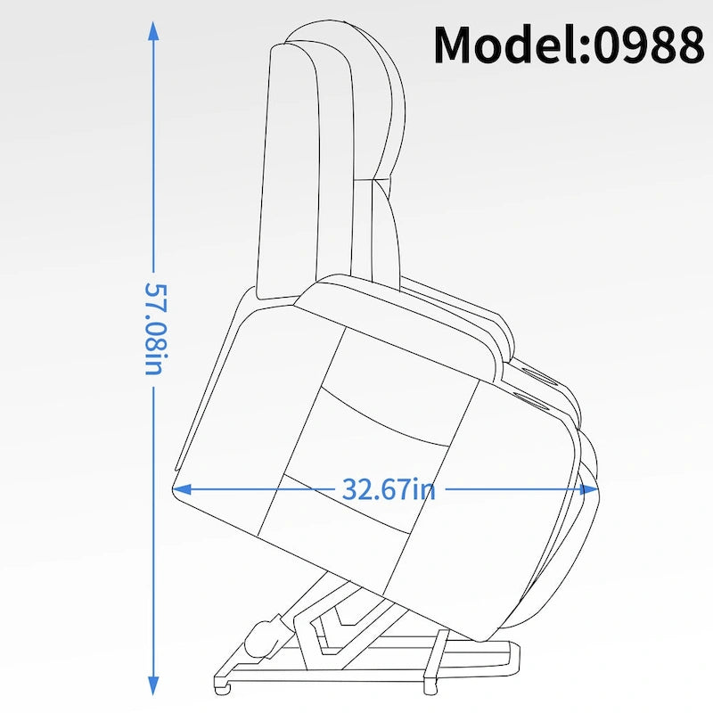 Infinite Position Power Lift Recliner Chair for Elderly, with 8-Point Vibration Massage and Lumbar Heating, USB Charging Port